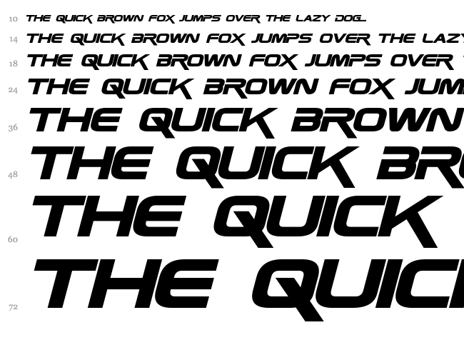 Zebulon font waterfall